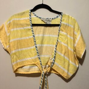 ACE AND JIG Carter Crop Top, yellow/blue